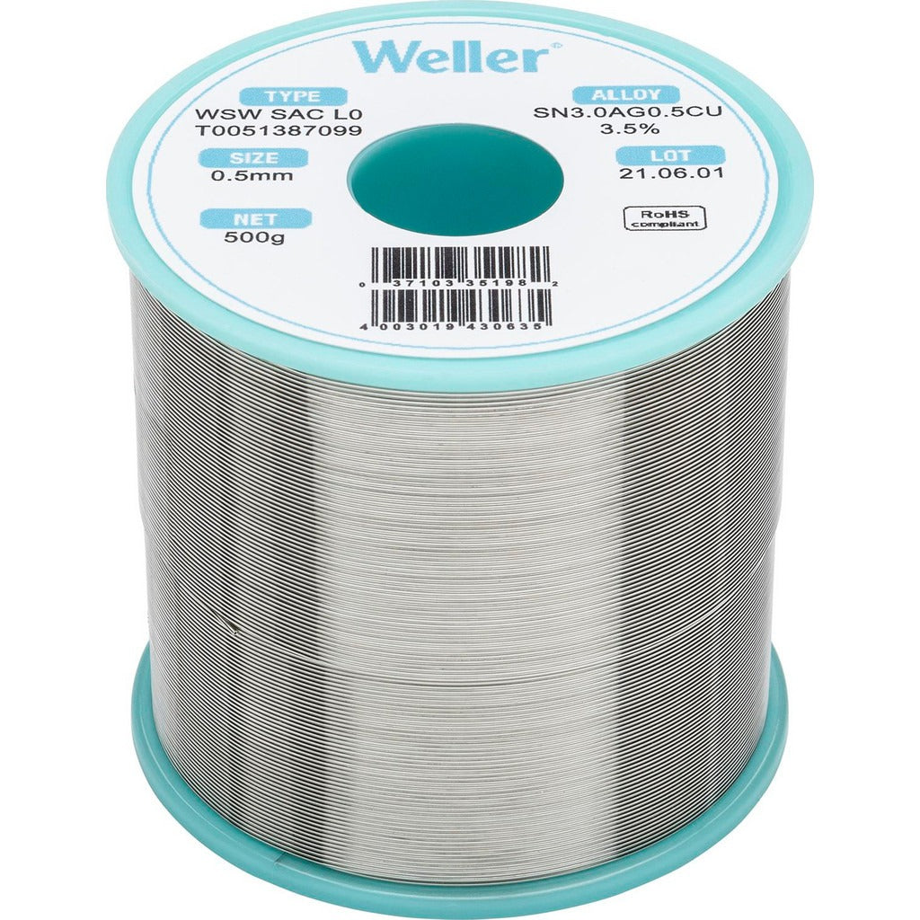 WELLER Weller T0051387099 Lead Free Solder Spool 500 G