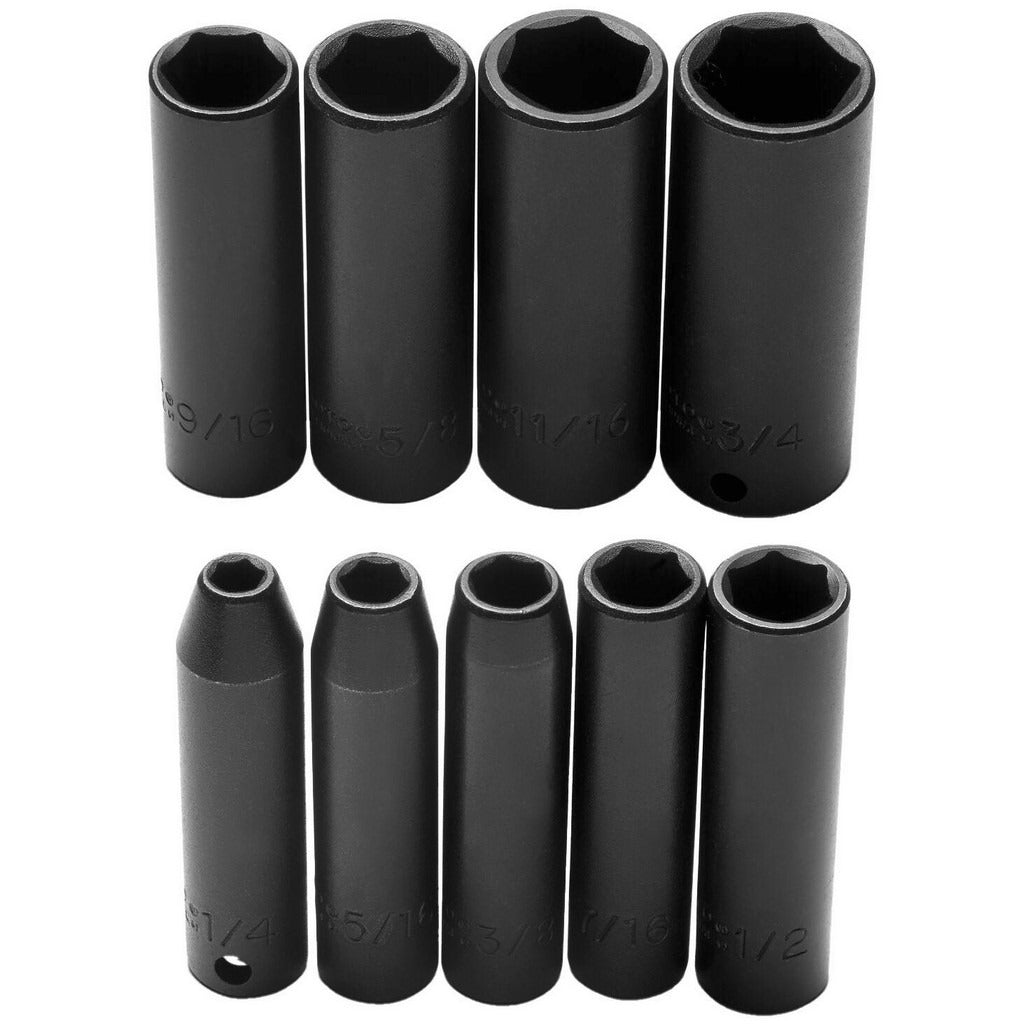 PROTO Proto J72112 Deep Impact Socket Set 9 Pc 3/8 in Drive