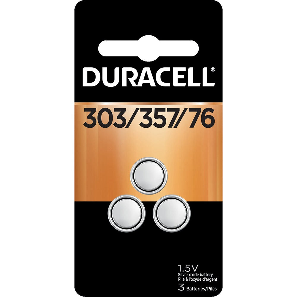 DURACELL Duracell 303/357 SR44 Silver Oxide Button Battery 1.5V 3-pack