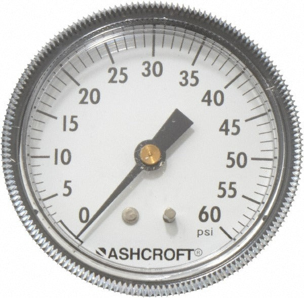 ASHCROFT Ashcroft 662876001446 Pressure Gauge 0-60 Psi 2.5in Dial