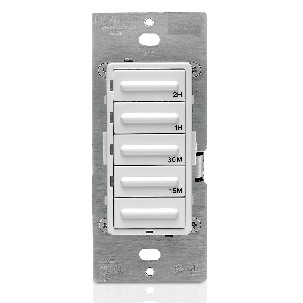 Leviton LTB02-1LZ W/I/LA TIMER 5KEY 15/