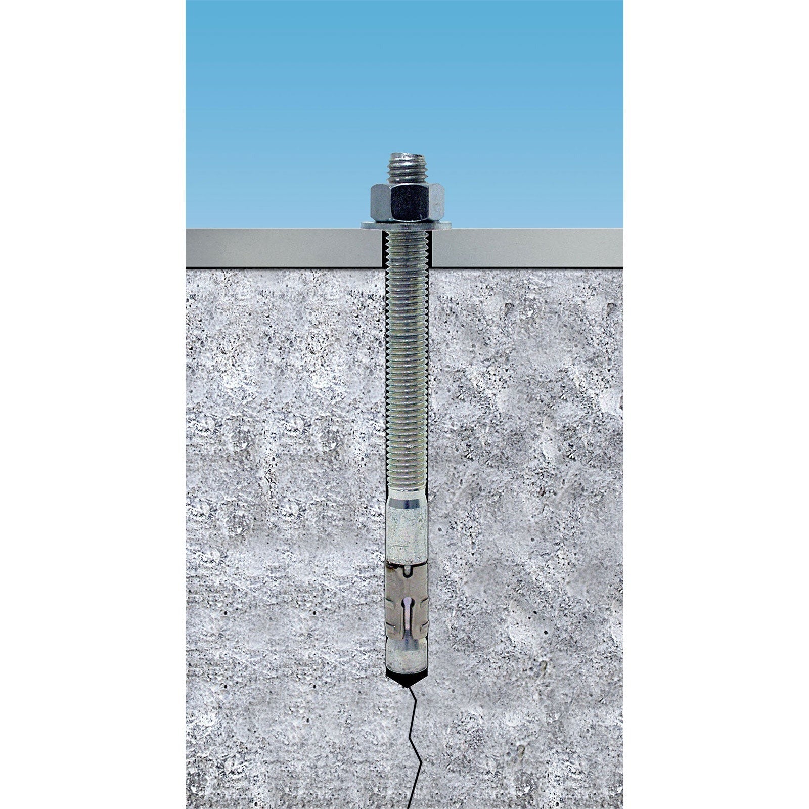 FASTENERS FASTENERS WEDGE-ANCR-1/2X5-1/2-HDG Wedge Anchor 1/2 inches 5-1/2 inches