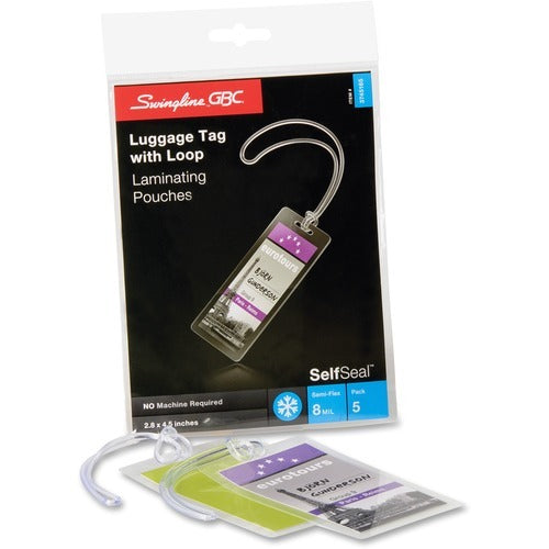 GBC Gbc GBC3745165 Luggage Tag Laminating Pouch 8 Mil 5 Pack