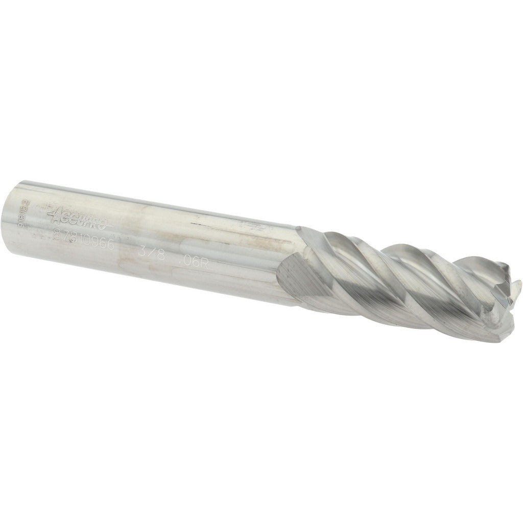 ACCUPRO Accupro 12182536 Corner Radius End Mill 3/8 in 4 Flute Carbide