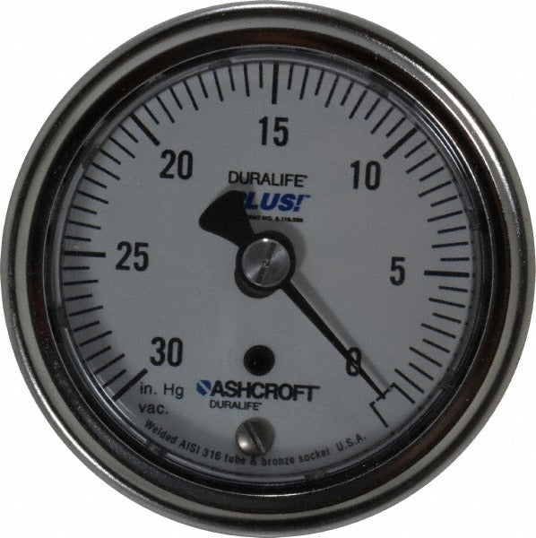ASHCROFT Ashcroft 95428XLL Vacuum Pressure Gauge 2.5 in Dial