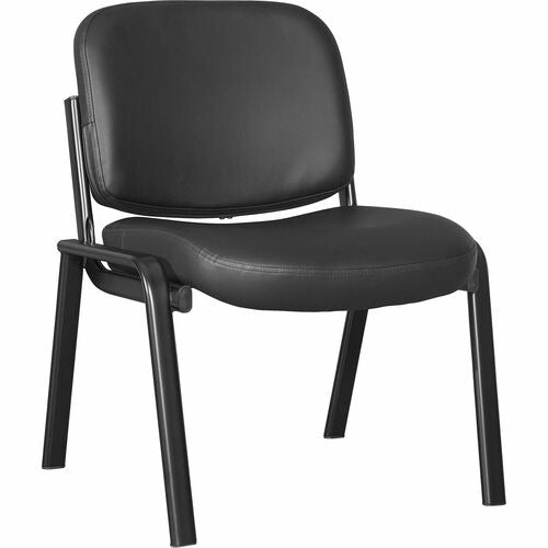 LORELL Lorell LLR84595 Guest Chair Black Leather 275 Lb