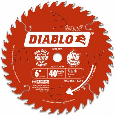 DIABLO Freud D0640X 6 Inch 40T Diablo Cordless Saw Boss Blade