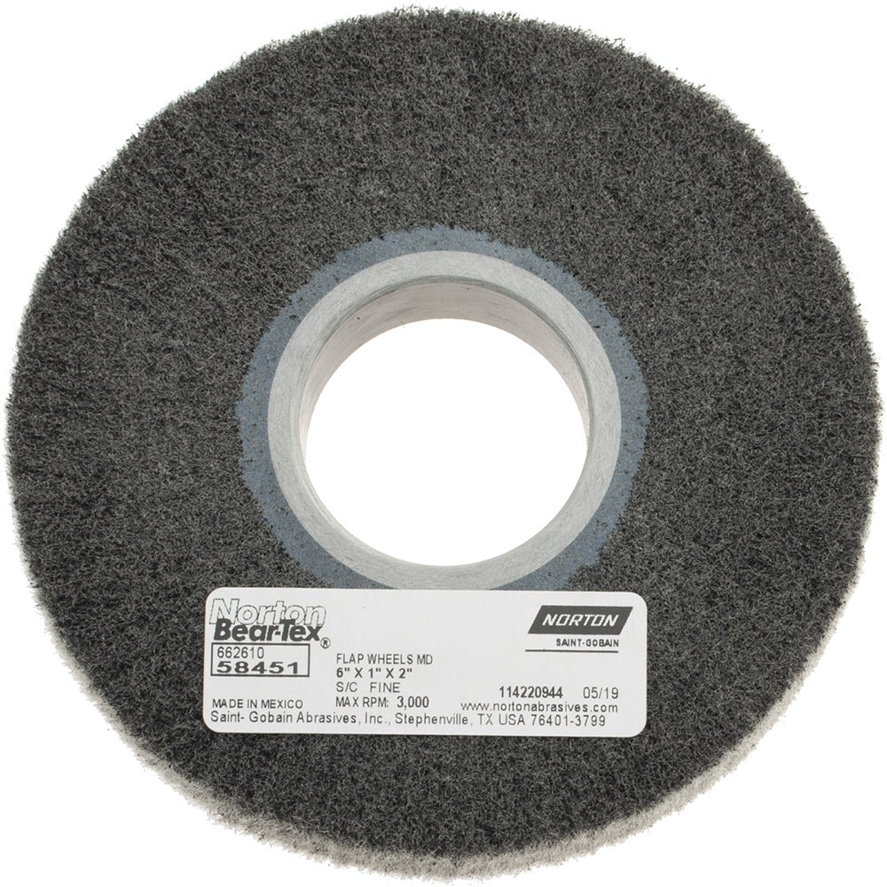 NORTON Norton 66261058451 Flap Wheel 220 Grit 6in Silicon Carbide