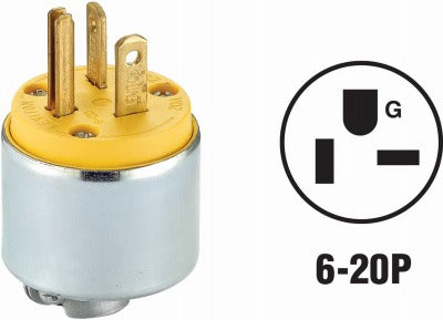 LEVITON Leviton Mfg Co 000-620PA-000 Armored Plug Yellow
