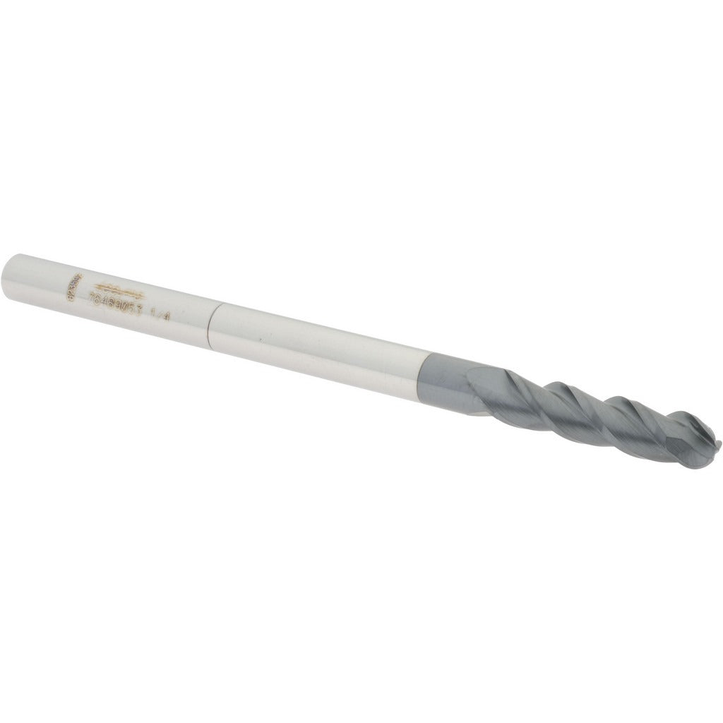 ACCUPRO Accupro 12184501 Ball End Mill 0.25 in 3 Flute Solid Carbide