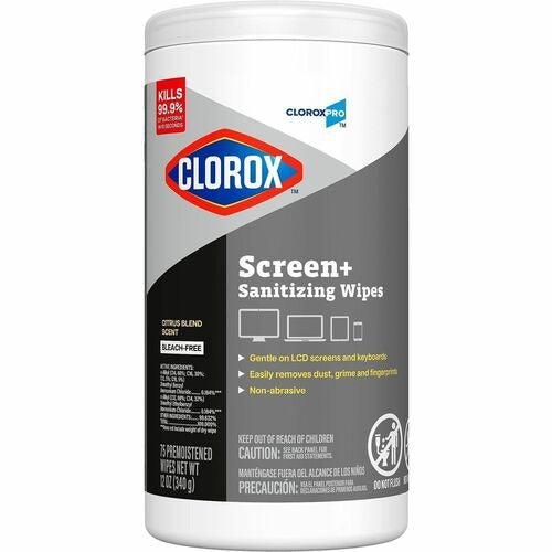 CLOROX Clorox Company CLO60724 Screen Sanitizing Wipes 75 Count