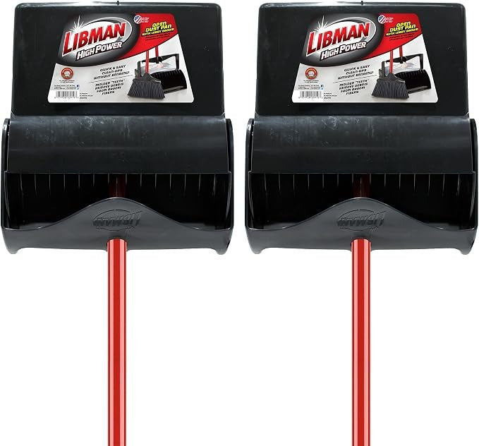 LIBMAN Libman 919 10 in. Wide Stiff Recycled Plastic Broom With Dustpan (Case of 22)