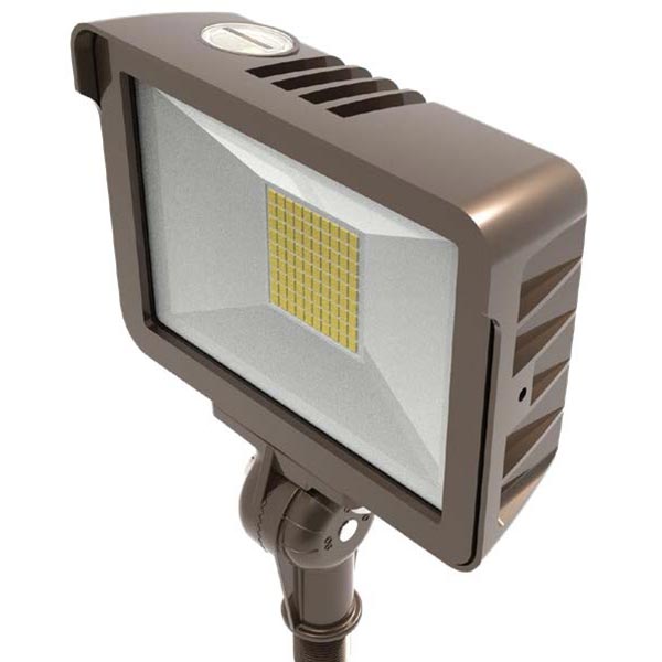 Keystone KT-FLED15-R1A-UNV-8CSB-VDIM Compact 15W General Purpose LED Flood Light Adjustable CCT 30K - 50K