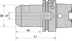 KENNAMETAL Kennametal 1015226 End Mill Holder HSK63A 1 in Bore