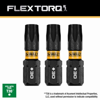 DEWALT Dewalt Accessories DWAF1TX30IR3 T30 Impact Bit 1 in 3 Pack