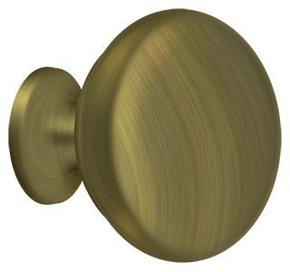 DELTANA Deltana KR114U5 Round Solid Knob Antique Brass