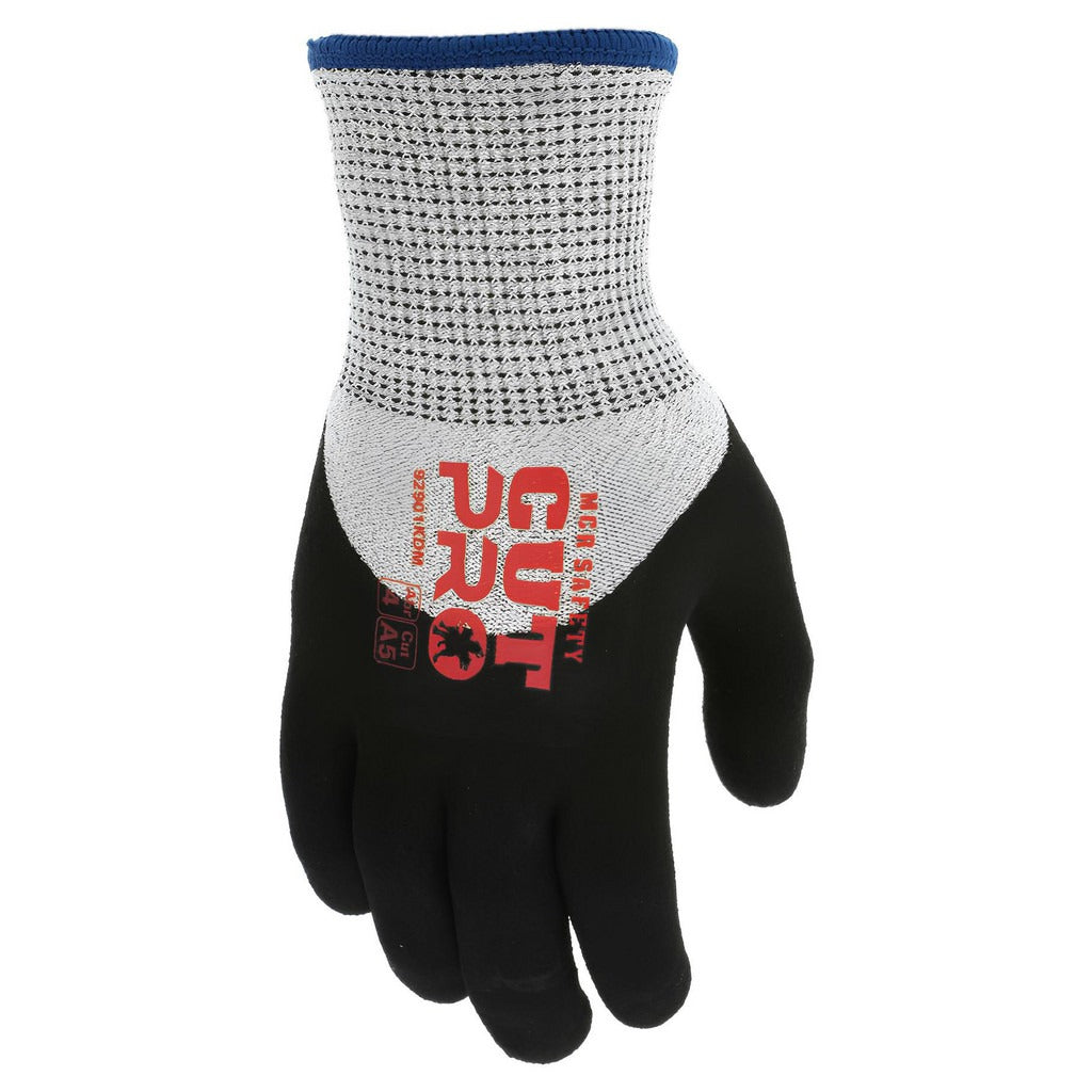 MCR SAFETY Mcr Safety 92901KDM Ansi A5 Foam Nitrile Hppe Gloves Medium