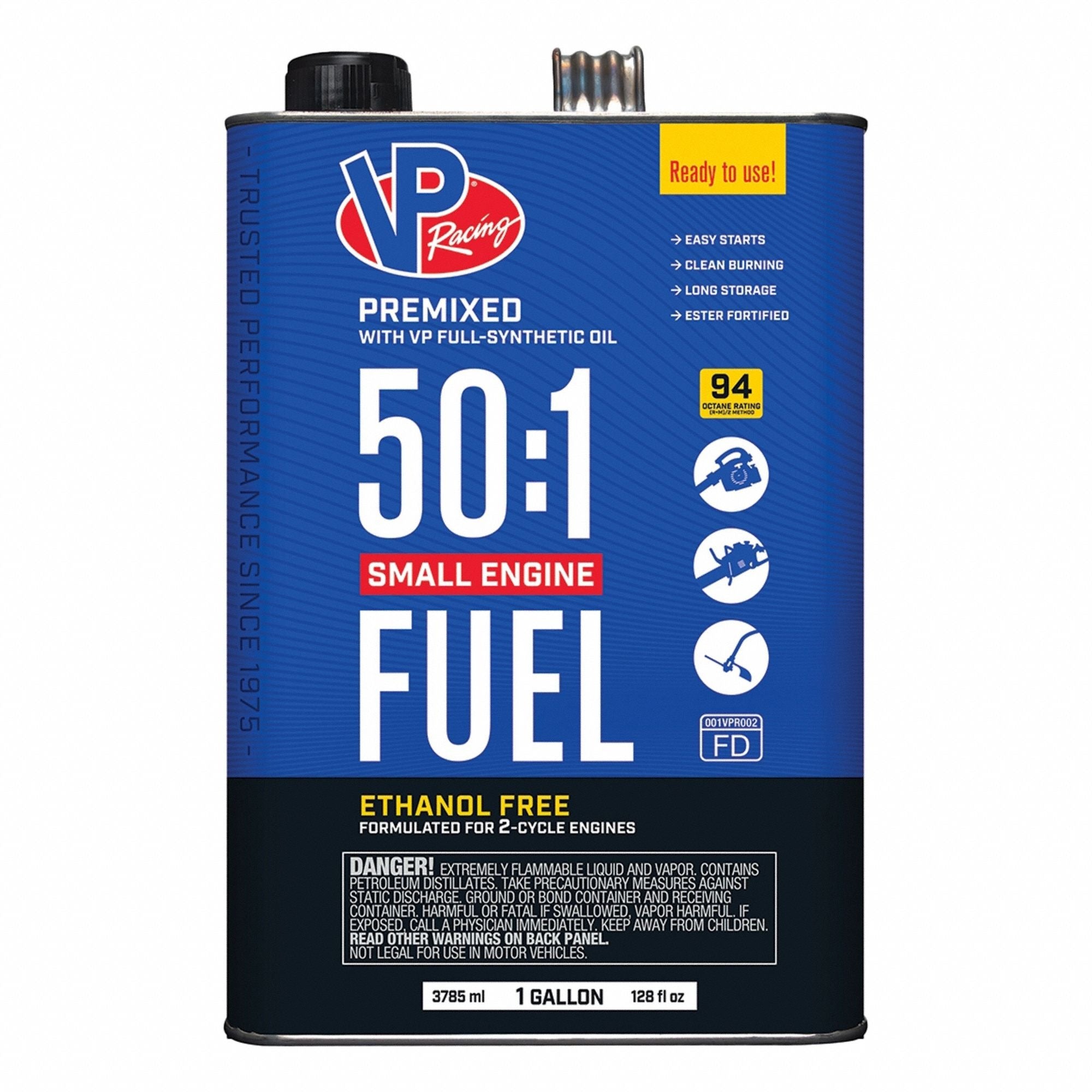 VP RACING FUELS Vp Racing Fuels 6231 Ready-to-Use 50:1 Premixed 2-Cycle Small Engine Fuel (1 Gallon)