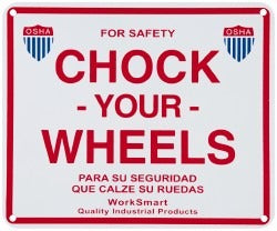 VALUE COLLECTION Value Collection WS-MH-DOCK1-143 Chock Your Wheels Sign