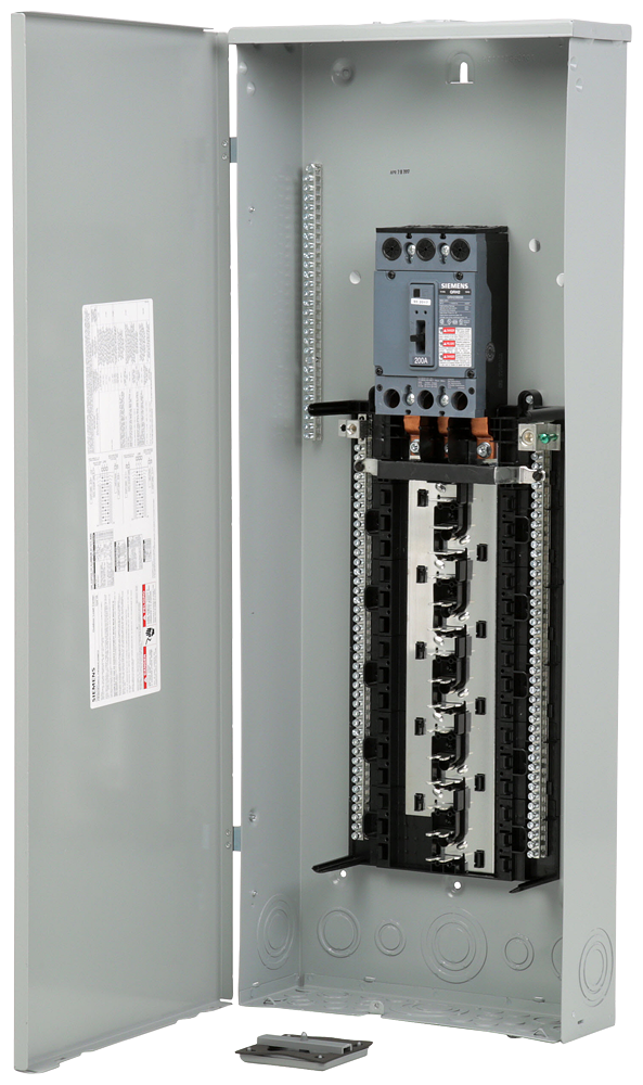 Siemens PW3054B3200CU 120/208/240 VAC 200 Amp 3-Phase 3/4-Wire NEMA 3R Main Breaker/Convertible Load Center