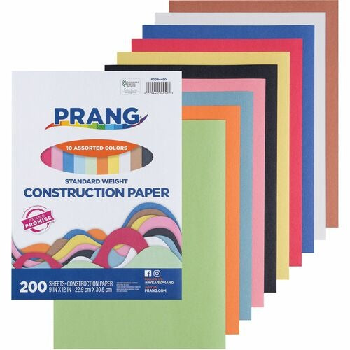 PACON Pacon PACP0094450 Construction Paper Assorted Colors 200 Pack