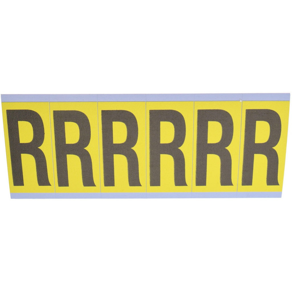 STRANCO Stranco SB6-R Letter Label R Rectangle Vinyl Indoor