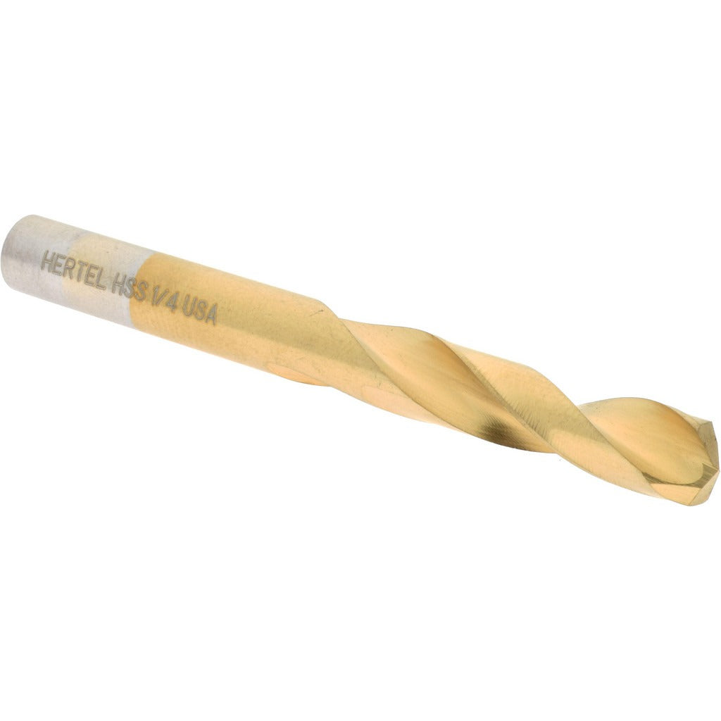 HERTEL Hertel 2386795 Screw Machine Drill Bit 1/4 Inch Hss Tin