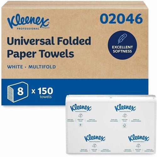 KIMBERLY-CLARK Kimberly-Clark KCC02046 Multifold Paper Towels 9.2 x 9.4 in (150/Pack)
