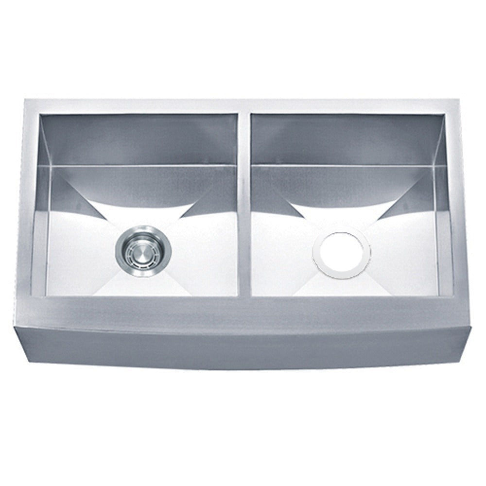 DAKOTA Dakota Plumbing DSZ-A5050SV 33in Apron Double Bowl Sink