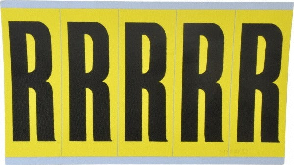 STRANCO Stranco SB7-R Letter Label R Vinyl 1.75x5 in