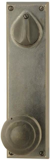 EMTEK Emtek 7560BUMB Butte Knob Rectangular Sideplate Medium Bronze