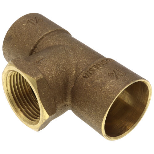 Everflow CCFT1141-NL | 1-1/4 x 1-1/4 x 1 NOM Cast Brass Reducing Tee C x C x F Lead Free