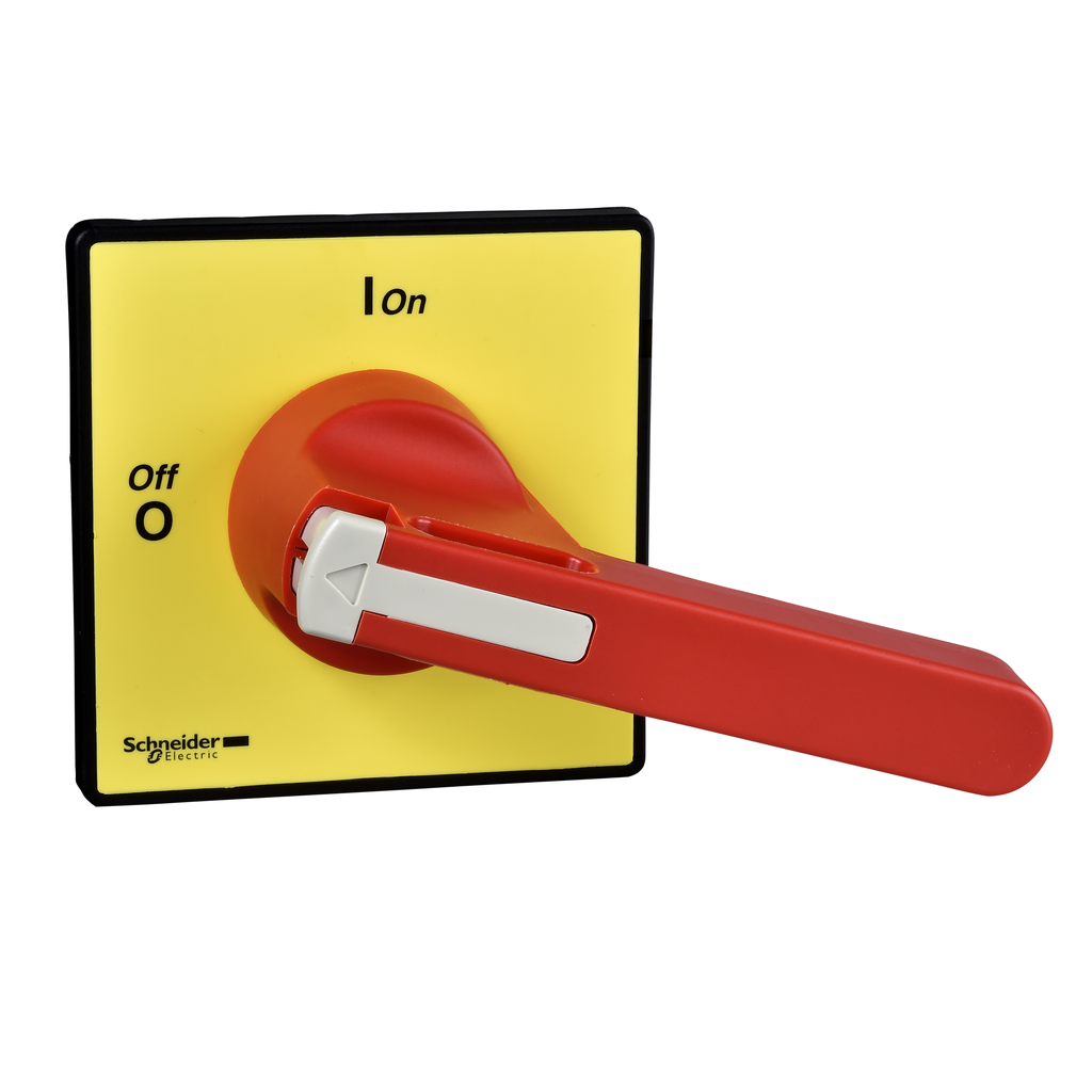 Schneider Electric KCF3PZ Square D 90 x 90 mm Red/Yellow Front Plate and Rotary Handle