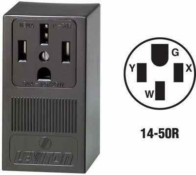 LEVITON Leviton Mfg Co R20-55050-P00 Range Outlet 50A Nema 14-50R