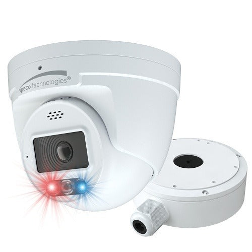 SPECO Speco O8TDD2 8MP Turret Ip Camera Ir Ai Deterrence