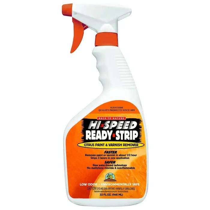 SUNNYSIDE Sunnyside 68532 Ready-Strip Hi-Speed Citrus Paint & Varnish Remover 32 Oz Trigger Spray (32 Oz + 5x11 Brush) 180943-6