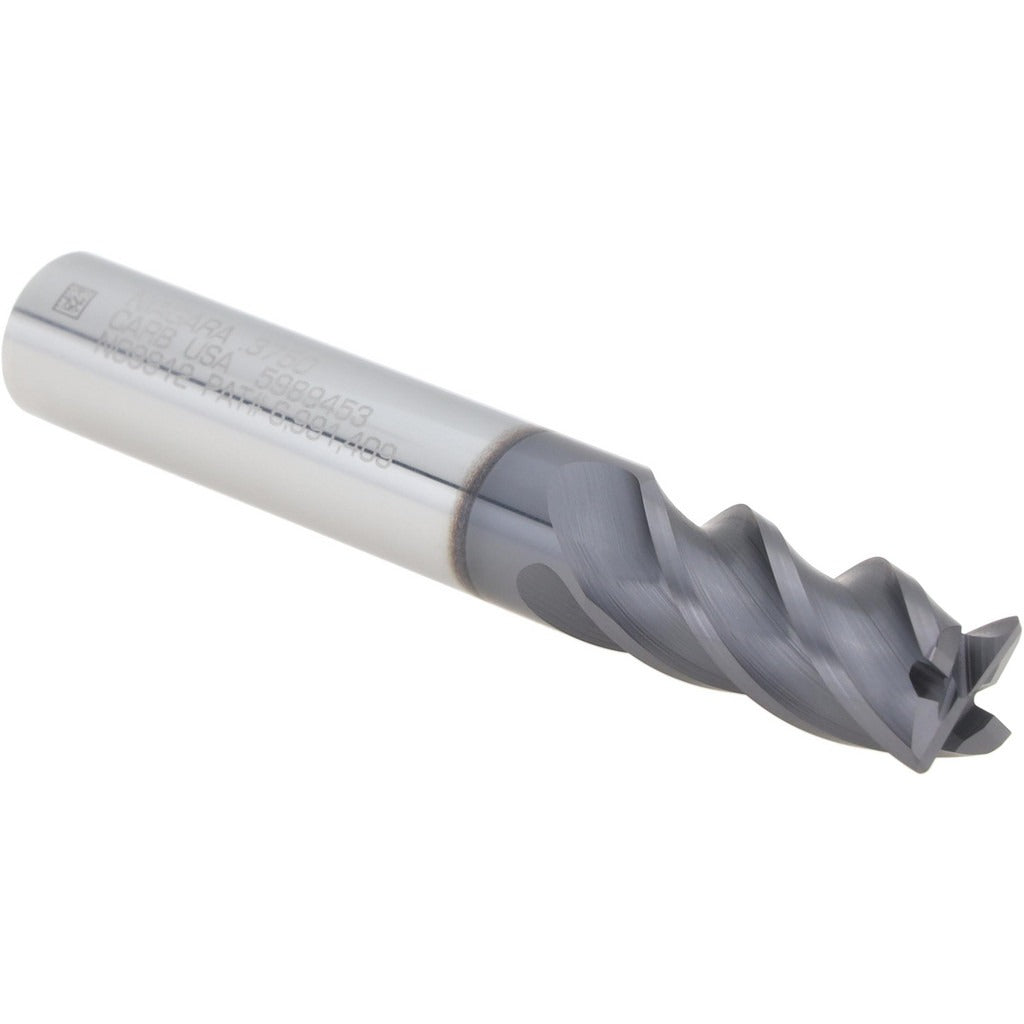 SECO TOOLS Seco 03084154 Corner Radius End Mill 3/8 in 4 Flute Carbide