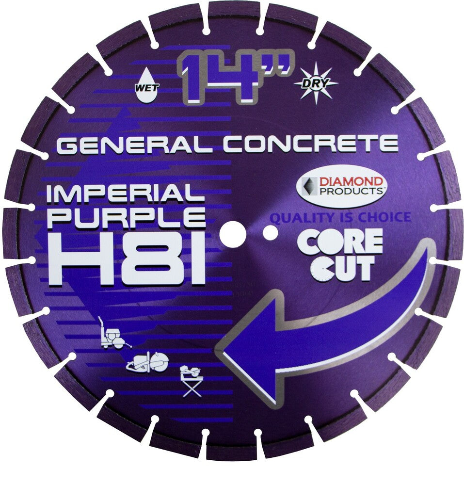 Diamond Products 78976 14 Purple Imperial High Speed Diamond Blade