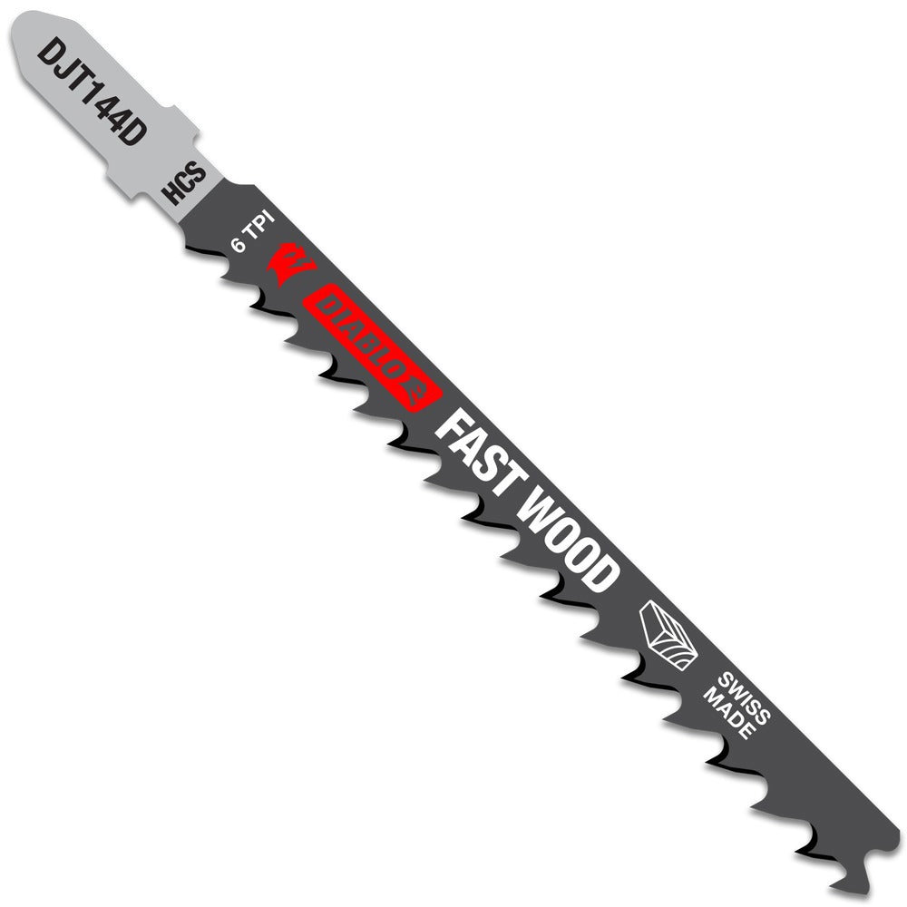 DIABLO Diablo DJT144D5 Jigsaw Blade 6 Tpi 4 in T-shank Wood 5 Pack