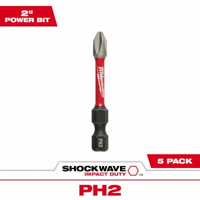 MILWAUKEE Milwaukee 48-32-4602 Phillips Insert Bit 2 in 5 Pack