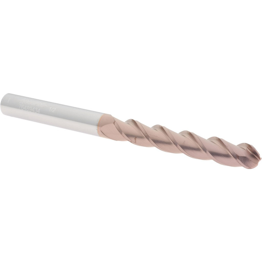 ACCUPRO Accupro 12184476 Ball End Mill 0.5 in 3 Flute Carbide Ticn