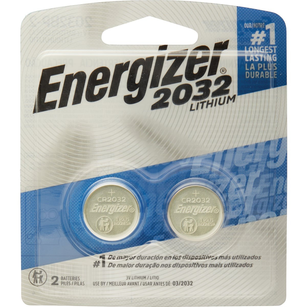 ENERGIZER Energizer 2032BP2 Coin Lithium Battery 3 Volts (2 Pack)