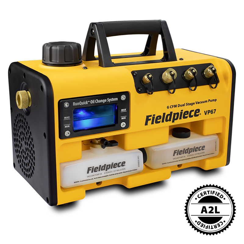 FIELDPIECE FIELDPIECE FP-VP67 RunQuick 6 CFM Dual Stage Vacuum Pump