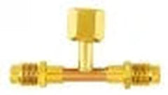 C & D Valve CD9602 Access Tee 1/4 in. Female Flare Fitting On Branch W/Depressor Tip x 1/4 in. Male Flare x 1/4 in. Male Flare