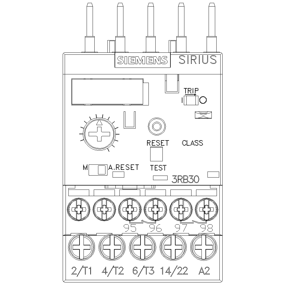 Siemens 3RB3016-2PB0 Overload Relay S00 Class 20 Motor Protection