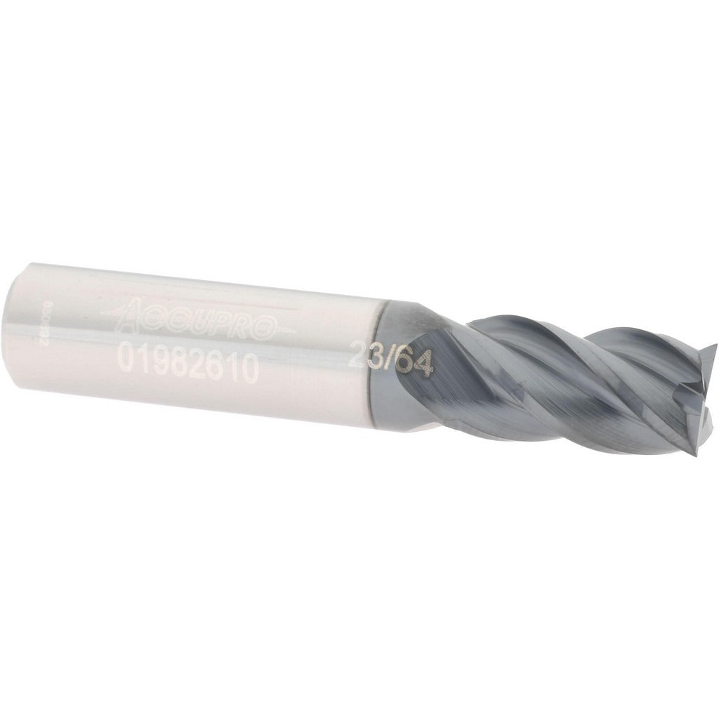ACCUPRO Accupro 12182867 Square End Mill 23/64 in 4 Flute Carbide