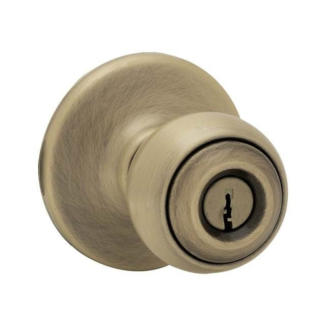 KWIKSET Kwikset 400P-5 Polo Knob Entry Lock Antique Brass