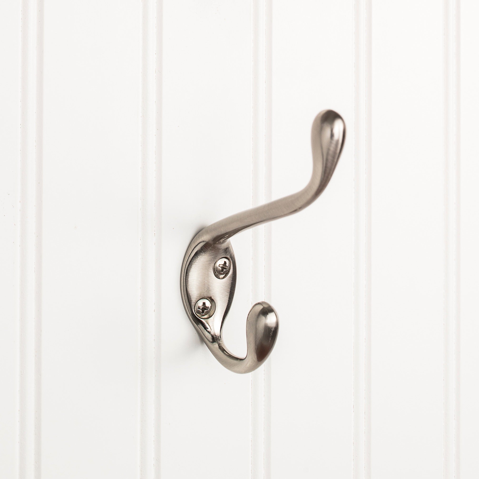 ELEMENTS Elements YD40-450SN Double Prong Wall Mount Hook Satin Nickel