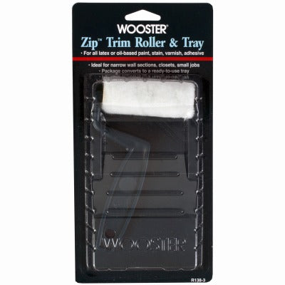 WOOSTER Wooster Brush R138-3 Zip Trim Roller and Tray 3 in