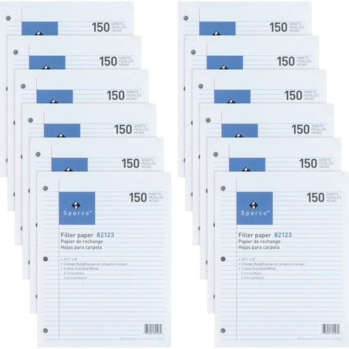 SPARCO Sparco SPR82123BD Filler Paper 150 Sheets Bundle of 12